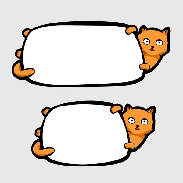 Banner de retención de gato — Archivo Imágenes Vectoriales