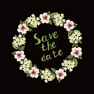 Dekoratif çiçek çerçevesi