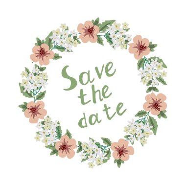 Dekoratif çiçek çerçevesi