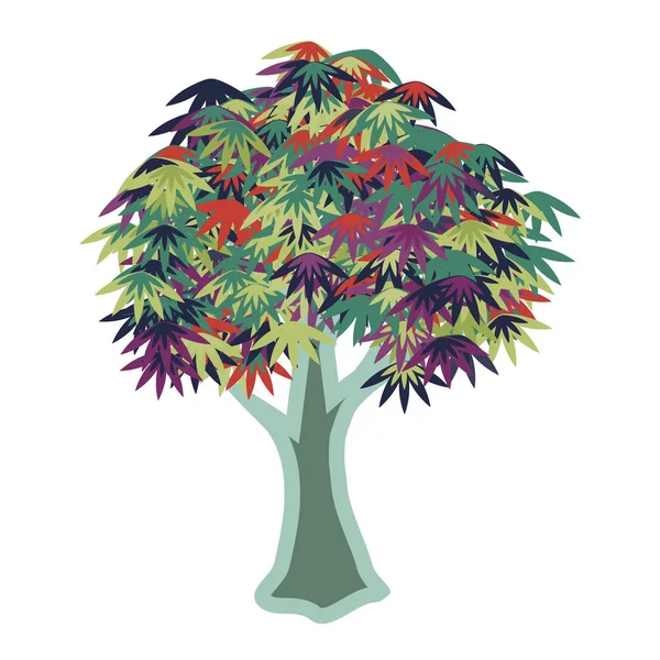 Árbol decorativo multicolor — Vector de stock
