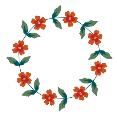 Dekoratif çiçek çerçevesi