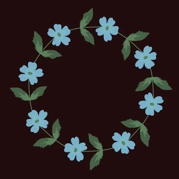 Dekorativ blommig ram — Stock vektor