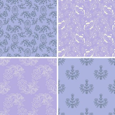 Dikişsiz çiçek desenleri