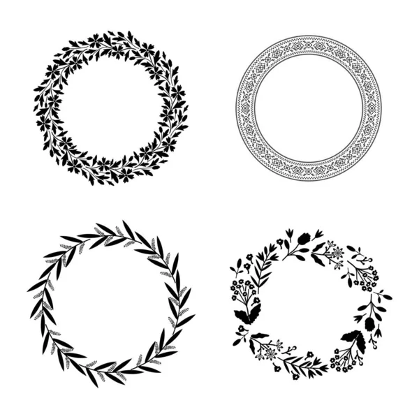 Cadres floraux vectoriels — Image vectorielle