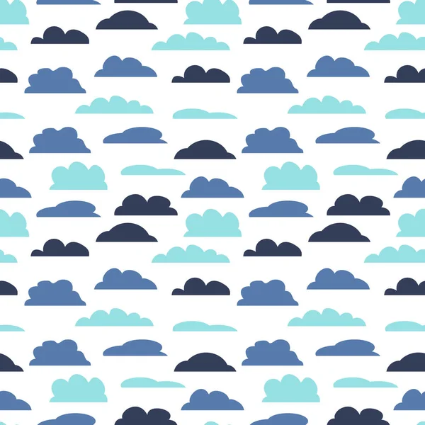 Motif Vectoriel Nuages Bleus Sans Couture — Image vectorielle