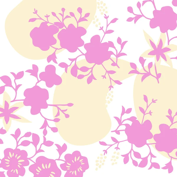 Tarjeta Decorativa Con Patrón Floral — Vector de stock