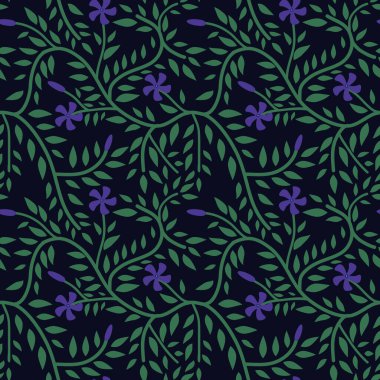Kusursuz dekoratif vektör vinca deseni