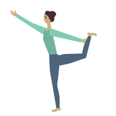 Natarajasan vektör illüstrasyonundaki kız