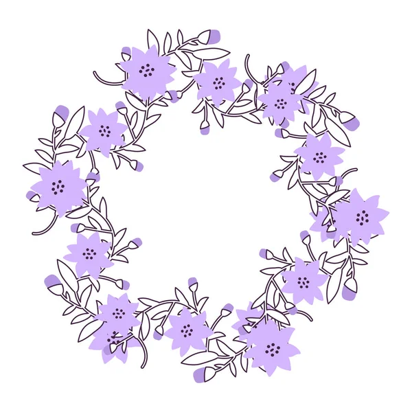 Vecteur Décoratif Floral Fond Simple — Image vectorielle