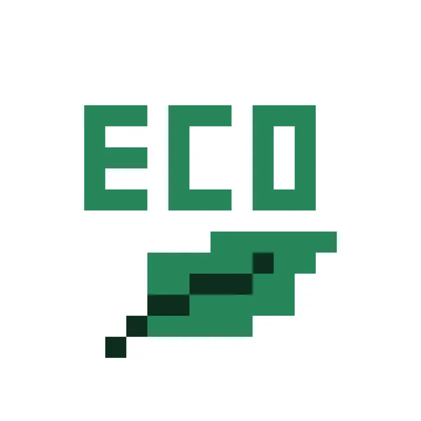 Eco Geïsoleerd Pictogram Met Blad — Stockvector