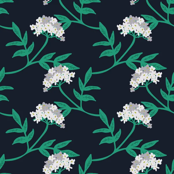 Motif Sans Couture Avec Des Fleurs Sureau Décoratives — Image vectorielle