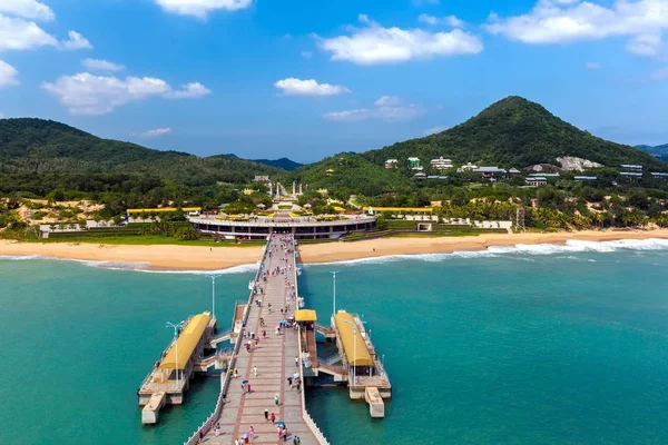 Kıyı şeridi Nanshan Budist kültür Park, Sanya, Hainan Adası, Çin. 