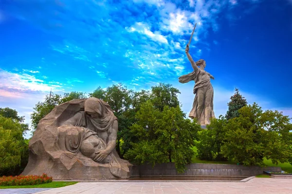 Mamaev Kurgan, Volgograd, Federacja Rosyjska - Sierpień 2014 — Zdjęcie stockowe