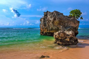 Padang Padang Beach, Bali, Endonezya.