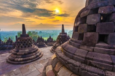 Candi Borobudur, Yogyakarta, Jawa, Endonezya.