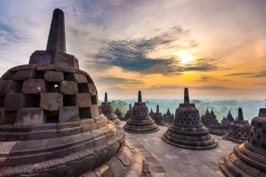 Candi Borobudur, Yogyakarta, Jawa, Endonezya.