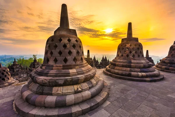 Candi Borobudur, Yogyakarta, Jawa, Indonésia . — Fotografia de Stock