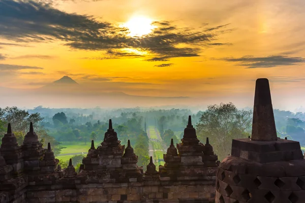 Candi Borobudur, Yogyakarta, Jawa, Indonésia . — Fotografia de Stock