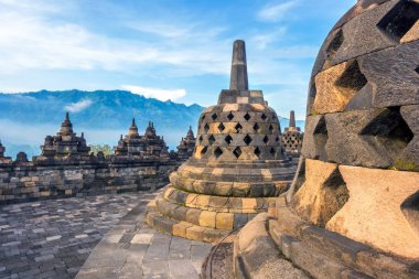 Candi Borobudur, Yogyakarta, Jawa, Endonezya.