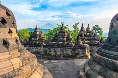 Candi Borobudur, Yogyakarta, Jawa, Endonezya.