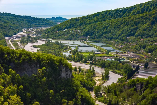 Yolun Adler Krasnaya Polyana, Sochi, Rusya Federasyonu.