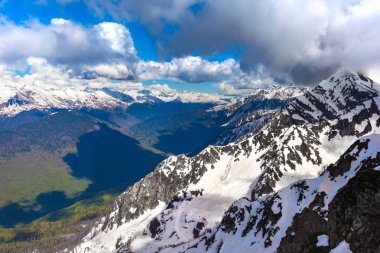 Kayak Merkezi, Kafkas Dağları, Rosa zirve, Sochi, Rusya Federasyonu.