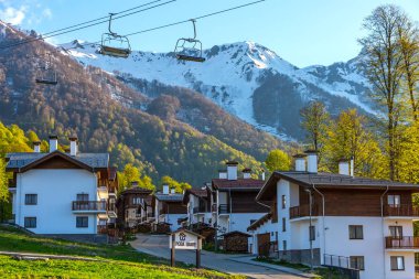 Dağ Olimpiyat Köyü, Rosa tepe Kayak Merkezi, Sochi, Rusya Federasyonu.