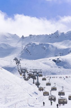 Kayak Alpleri'ndeki Obergurgl Hochgurgl Otztal, Avusturya