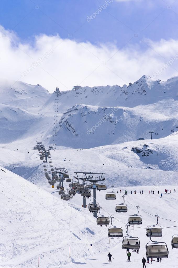 Ski resort Obergurgl-Hochgurgl in Otztal Alps, Austria