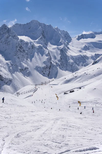 Ski area near Rettenbach Glacier, Solden, Austria Stock Photo