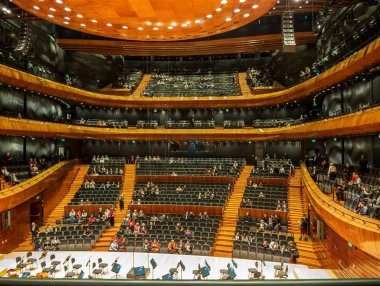 İç modern konser salonu, Katowice, Polonya