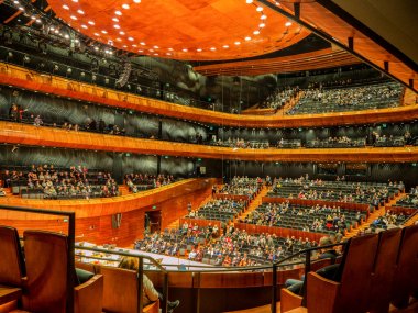 İç modern konser salonu, Katowice, Polonya