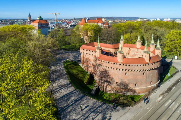 Średniowieczne Barbakan w Krakowie — Zdjęcie stockowe