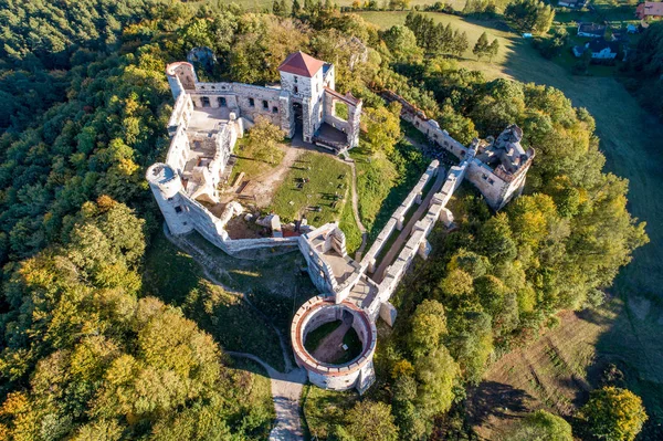 Hrad Tenczyn v Rudně, Polsko — Stock fotografie