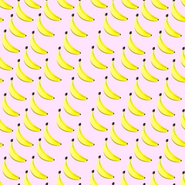 Vektör muz ile seamless modeli. Tekstil, kumaş, kağıt tasarımı için