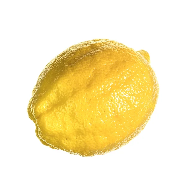 Elegant yellow lemon on a white background isolate — Stock Photo, Image