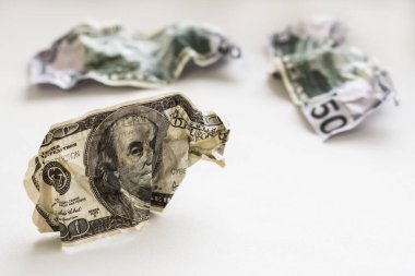 Söktüğünüz yüz elli dolar beyaz bir arka plan üzerinde