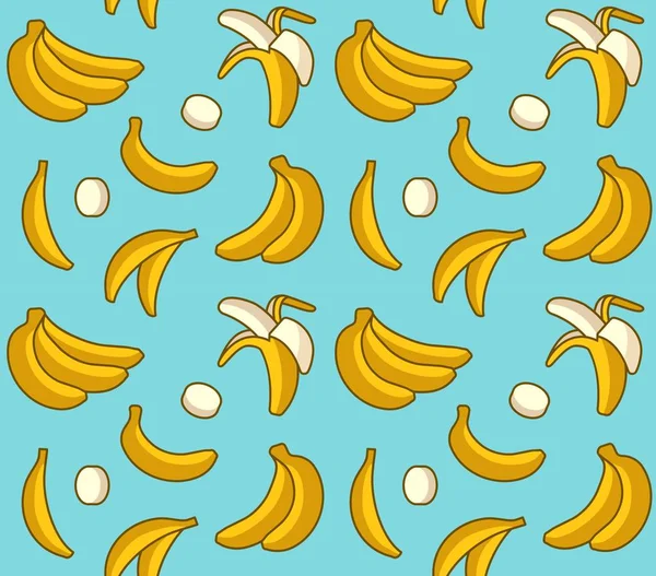 Fond sans couture de bananes jaunes — Image vectorielle