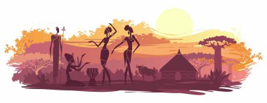 Arka plan manzara Güney Afrika ile