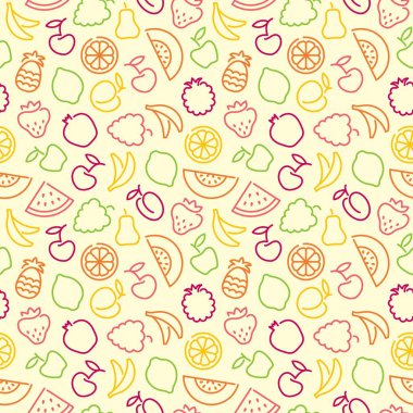 Kontür meyve ile Seamless Modeli