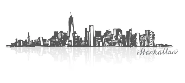 Croquis de Manhattan New York — Image vectorielle