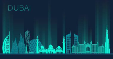 Dubai şehir vektör Illustration. Hisse senedi vektör
