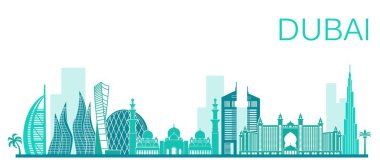 Dubai şehir vektör Illustration. Hisse senedi vektör