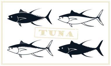 Orkinos balık. Stilize vektör simgeler