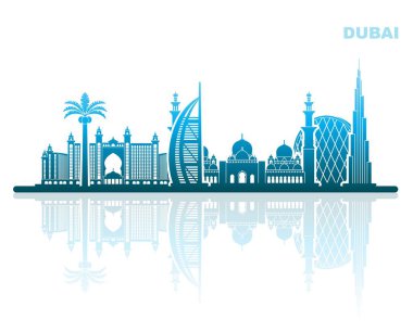 Dubai görülecek. Soyut kentsel peyzaj