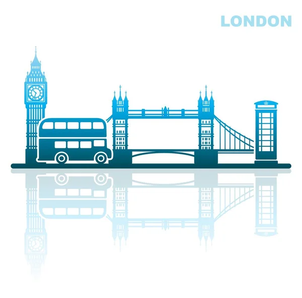 London Sights. Paisaje abstracto — Vector de stock