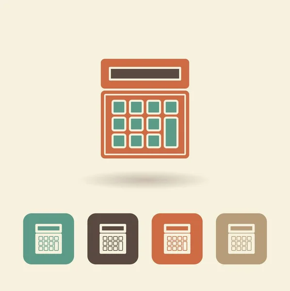 Vector calculator icon. Flat logo — Stock Vector