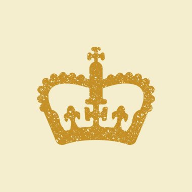 Taç ikonu. vektör illüstrasyonu