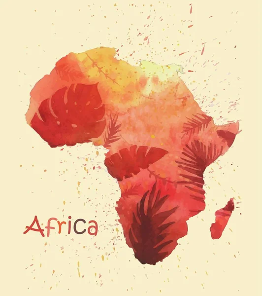 Une image stylisée de la carte d'Afrique — Image vectorielle