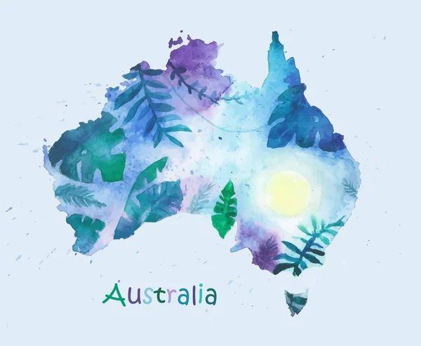 Eine stilisierte Landkarte von Australien — Stockvektor